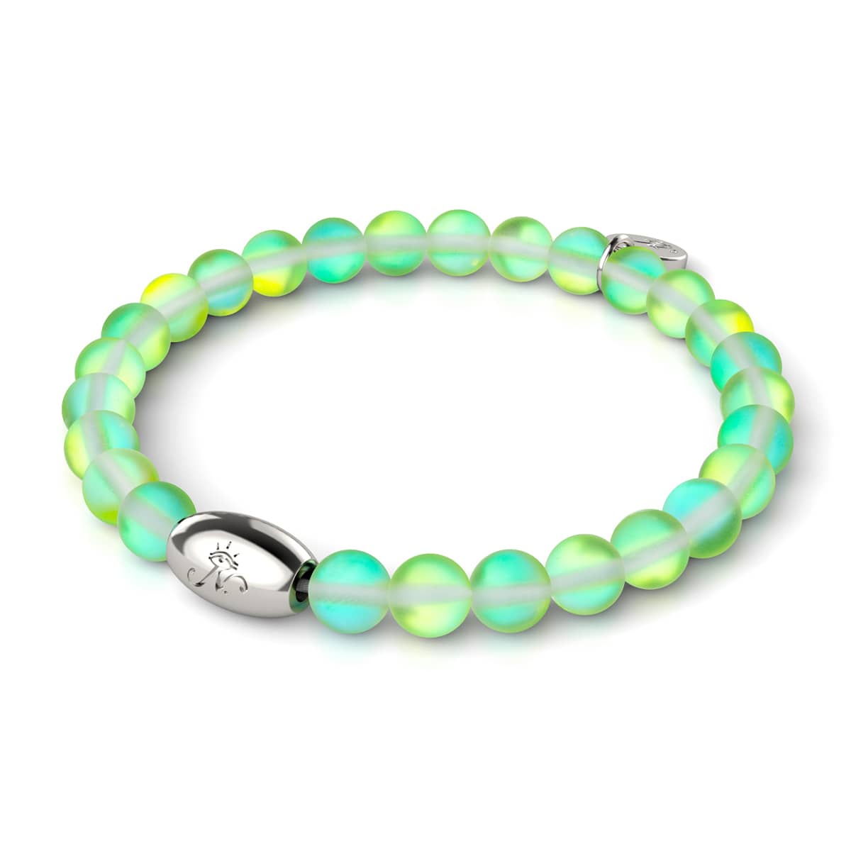 Smaragd | 925er Sterlingsilber | Meerjungfrau-Glasperlenarmband